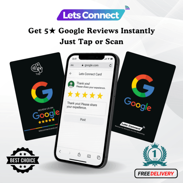 Google Review Card Black Simple-min
