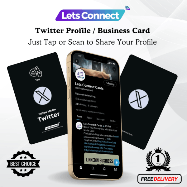 Twitter Review Cards Black Simple-min