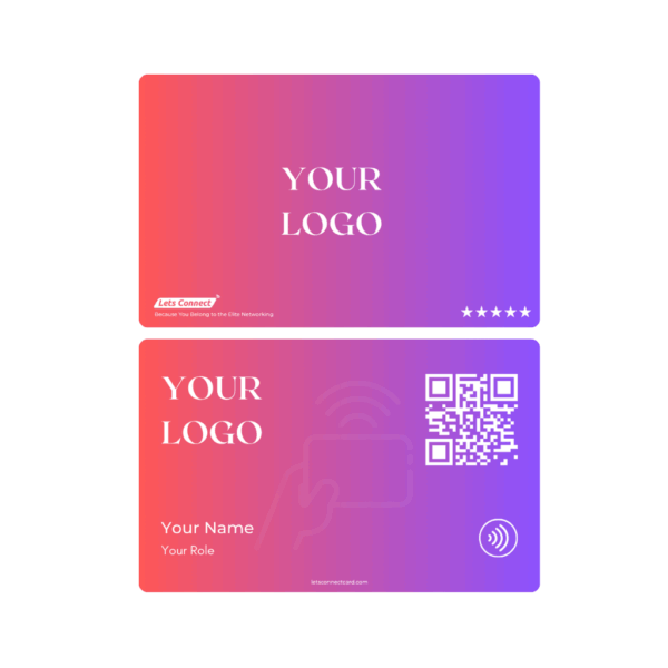 Sunset Orange _ Lavender-Digital Business card with NFC QR code – Diamond (8)